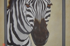 zebra op Doek 40x50 cm