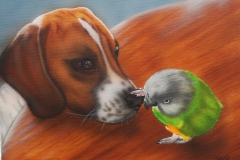 Beagle-Max op Doek 30x40 cm