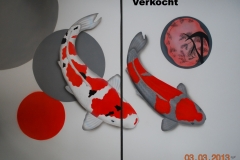 2-luik-Sanke-en-Kohaku op Trespa 50x60 cm